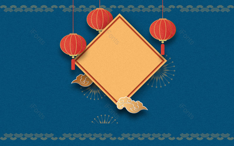 蓝色中国风复古传统节日节气通用背景,插画/手绘图,插画/手绘图库,插画/手绘图下载,插画/手绘